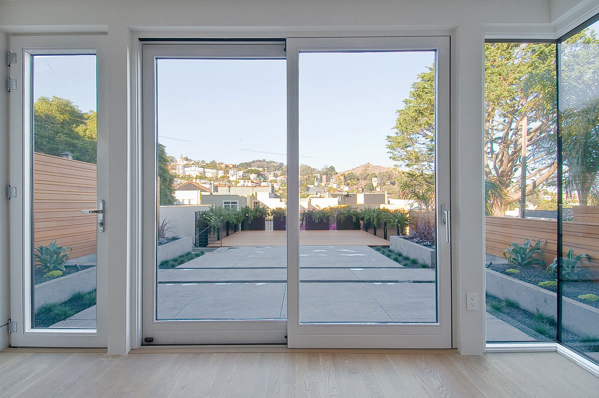 Passive House Castro San Francisco aluminum glazing system high performance back yard access